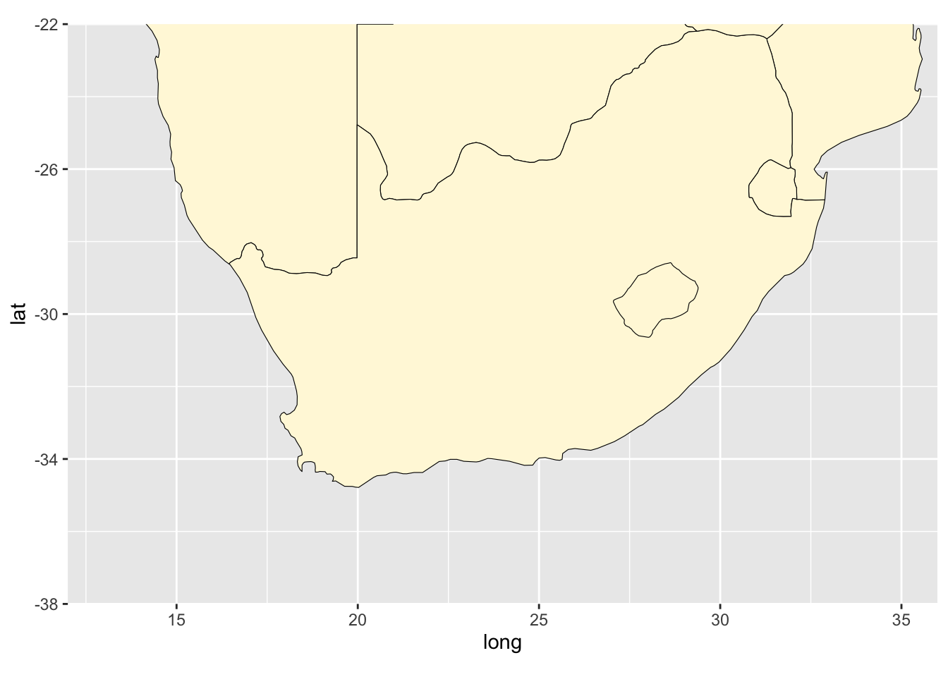 A better way to get the map of South Africa.