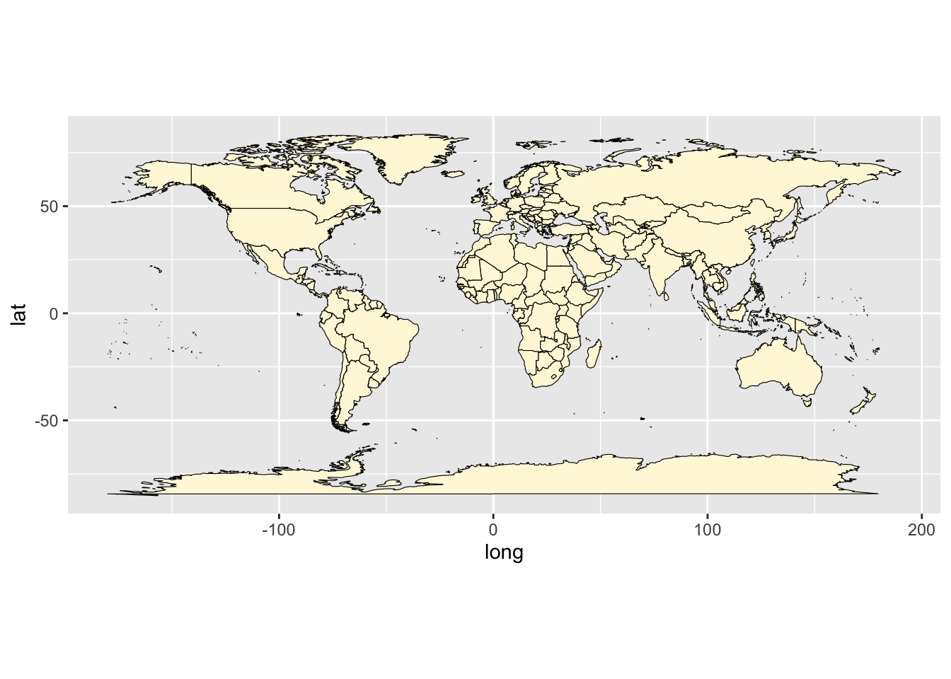 The built in global shape file.